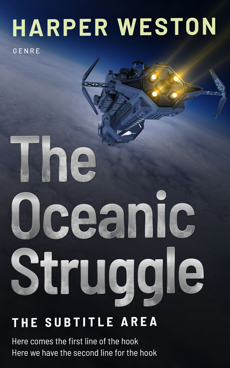 2D view of Premade Science Fiction Book Cover - Ebony Clay