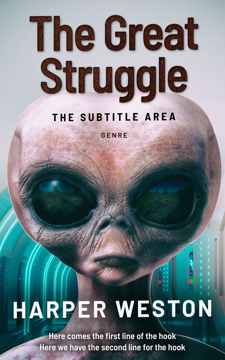 2D view of Te Papa Green #23380 - Premade Science Fiction Book Cover