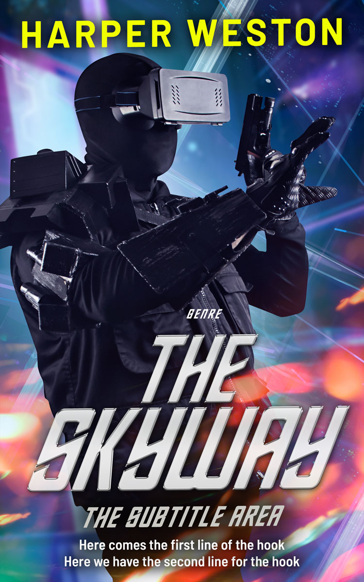 2D view of Clam Shell #23384 - Premade Science Fiction Book Cover