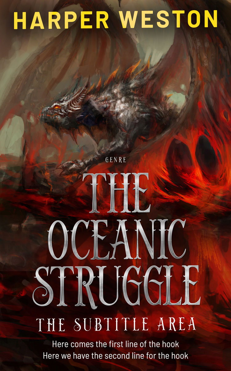 2D view of Premade Fantasy Book Cover - Cedar