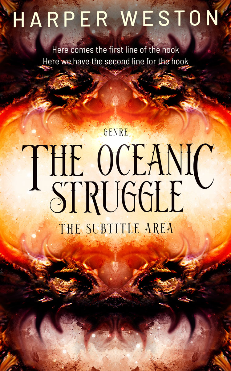 2D view of Premade Fantasy Book Cover - Asphalt