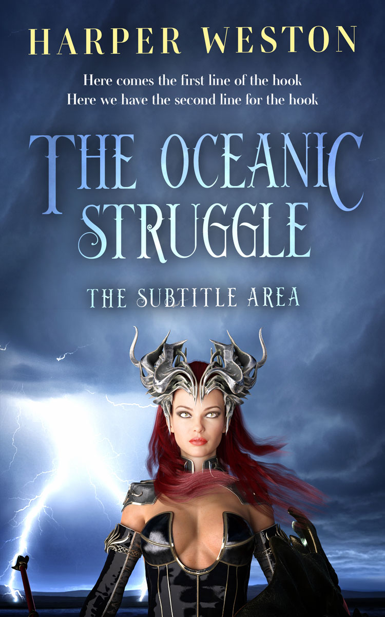 2D view of Fiord #23399 - Premade Fantasy Book Cover