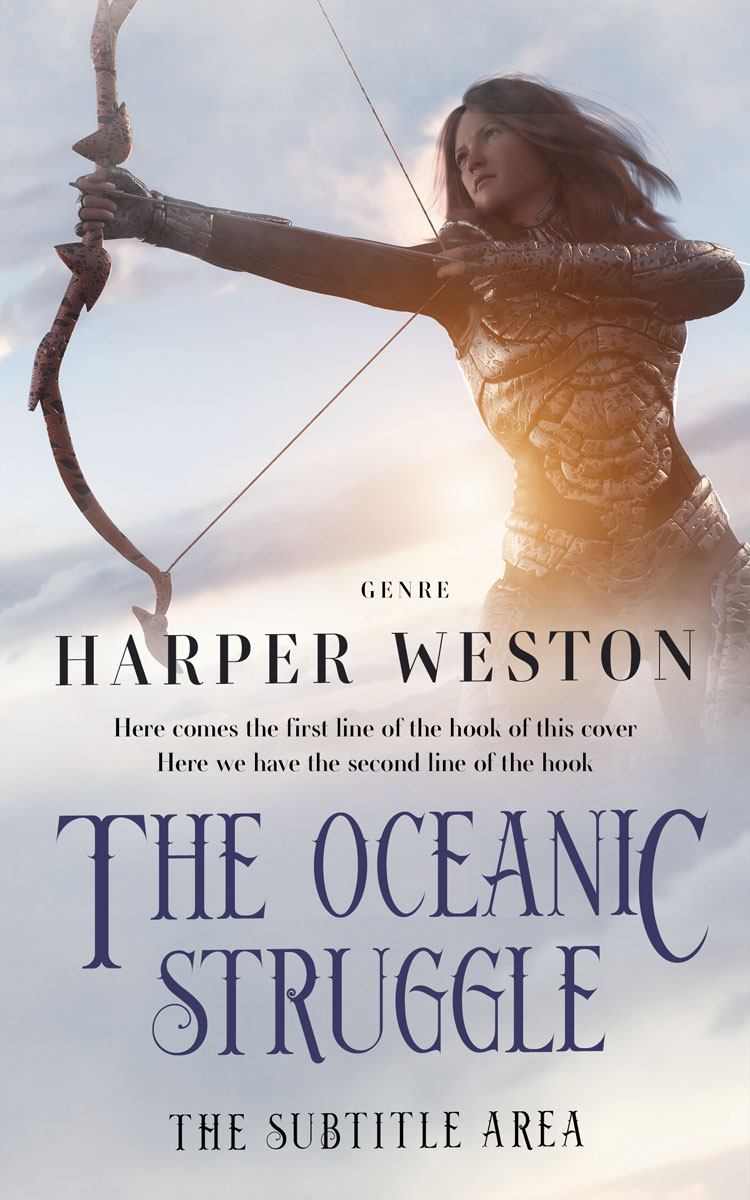 2D view of French Gray #23402 - Premade Fantasy Book Cover