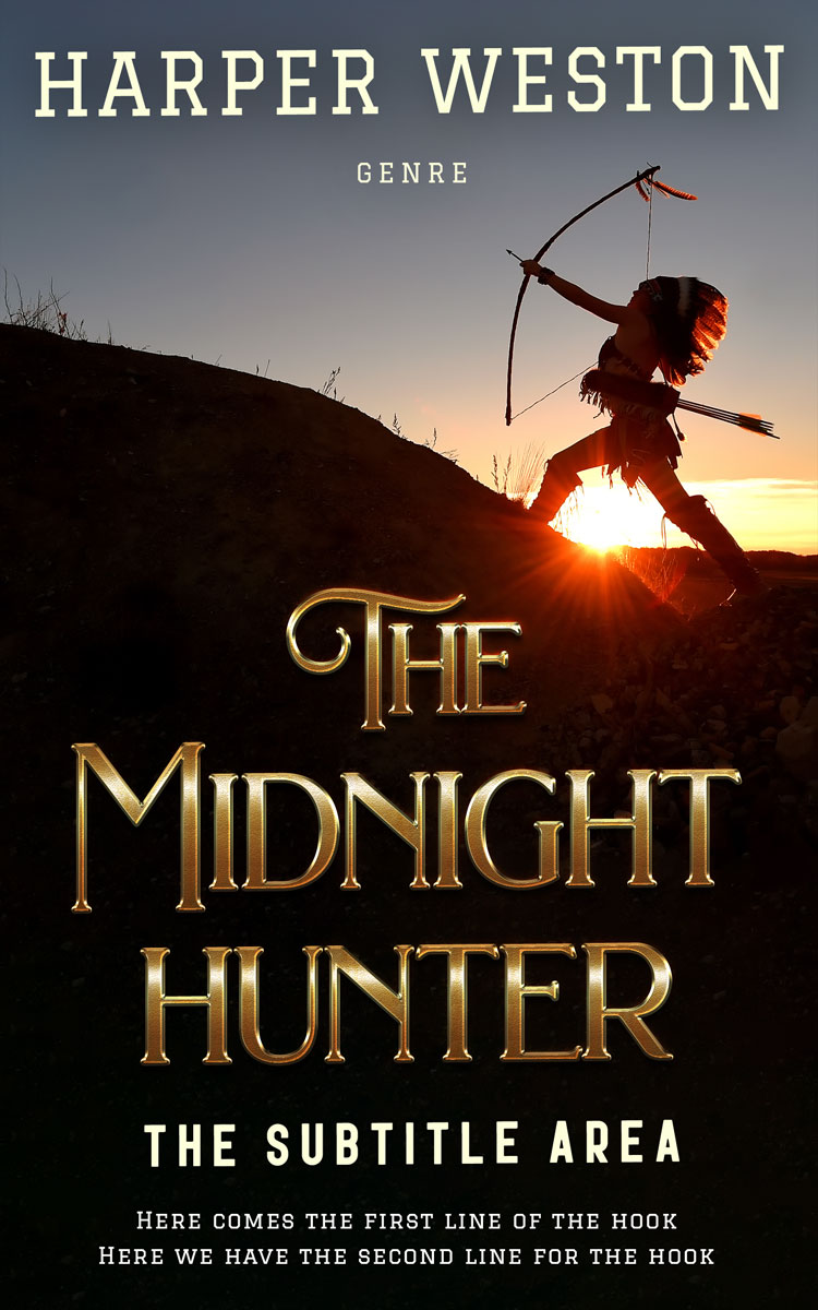 2D view of Sorrell Brown #23418 - Premade Western Book Cover