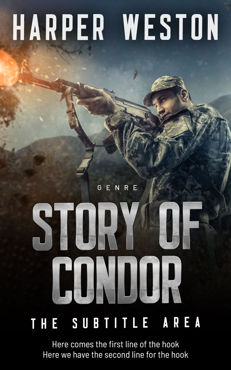 2D view of Premade Mystery & Thriller & Suspense Book Cover - Shark