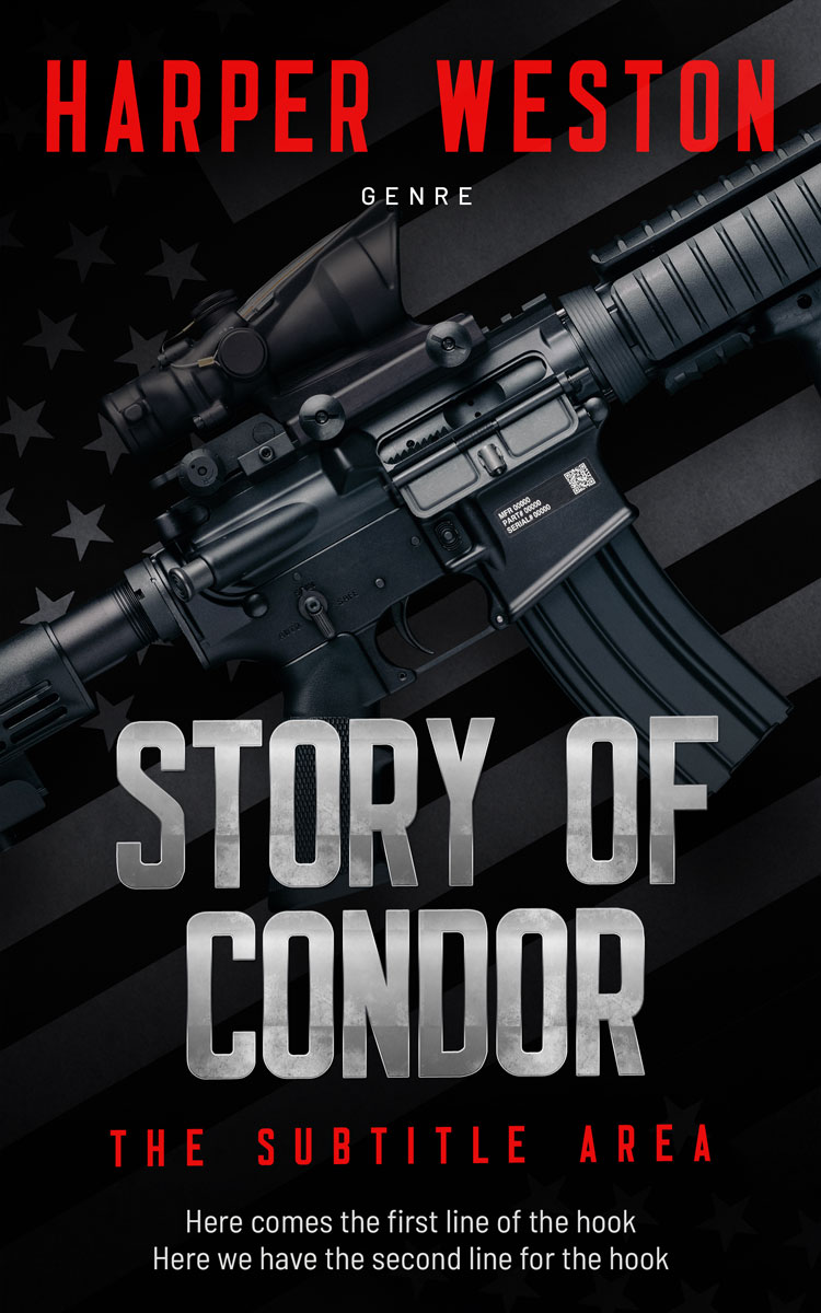 2D view of Premade Mystery & Thriller & Suspense Book Cover - Woodsmoke