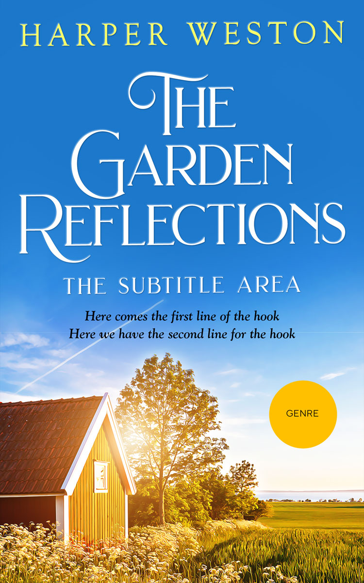 2D view of Curious Blue #23509 - Premade Literary Fiction Book Cover