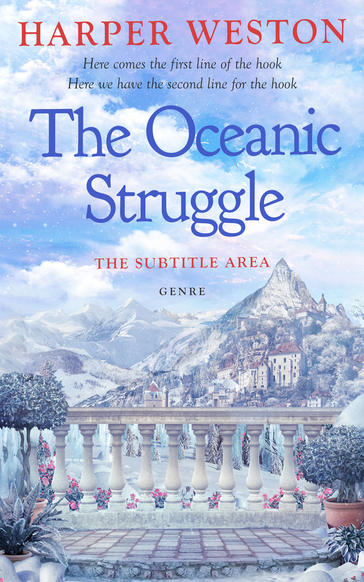 2D view of Premade Literary Fiction Book Cover - Periwinkle Gray