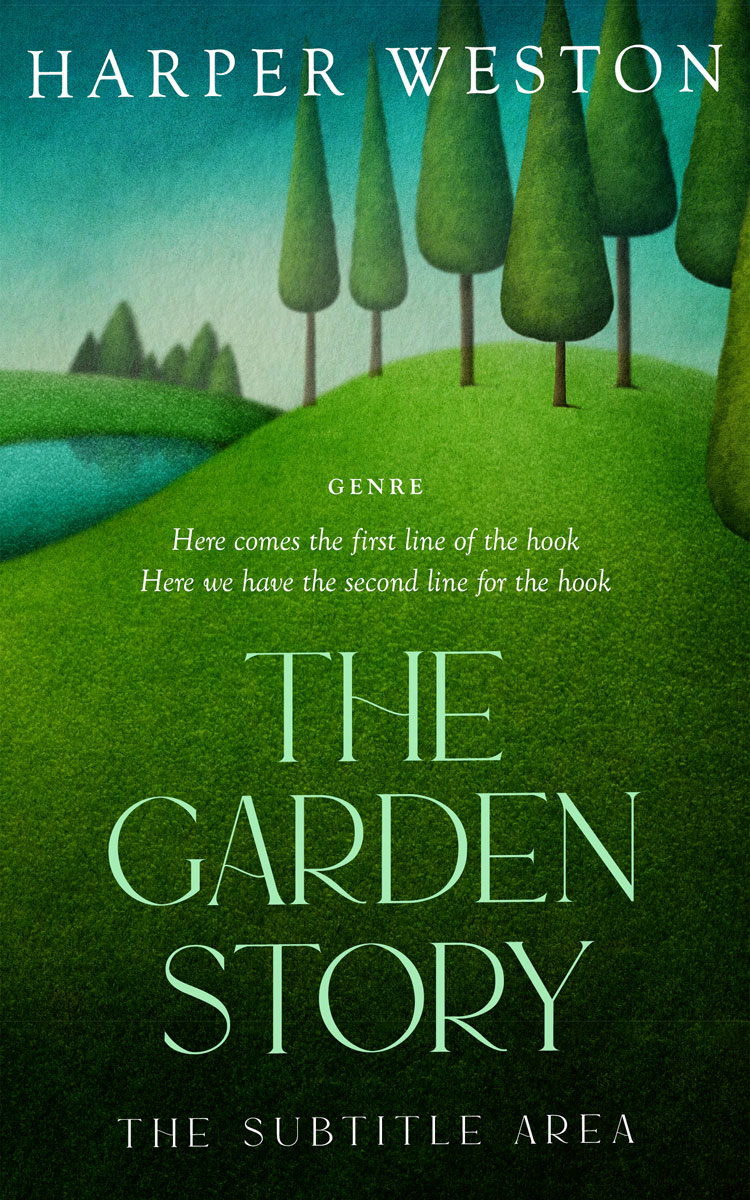 2D view of Palm Leaf #23518 - Premade Fantasy Book Cover