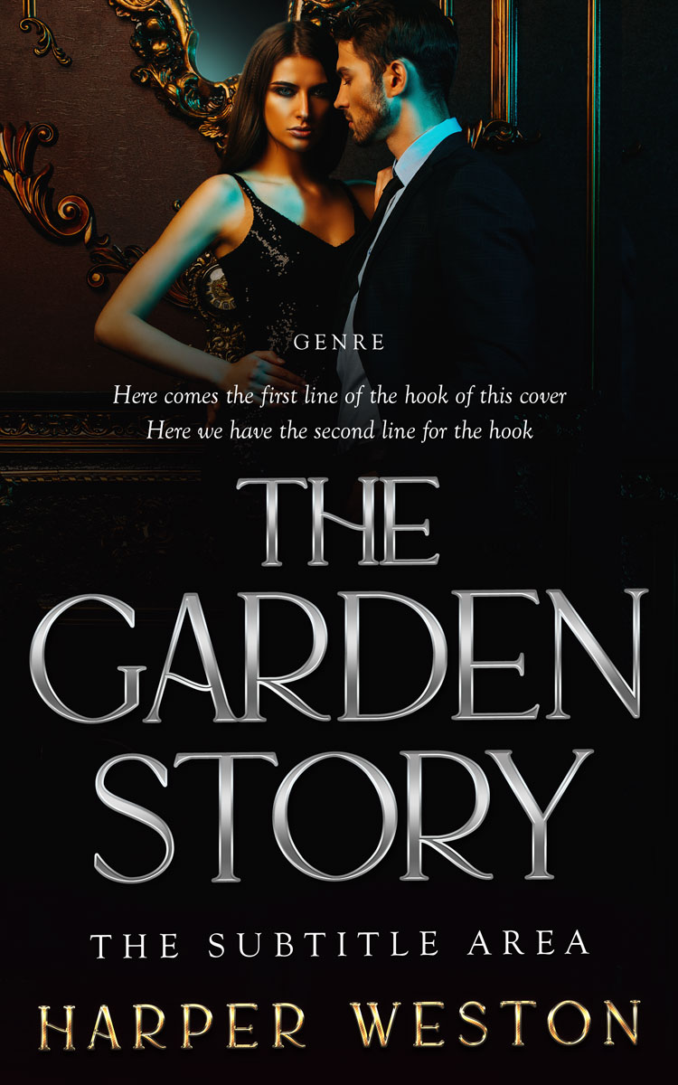 2D view of Cod Gray #23540 - Premade Romance Book Cover