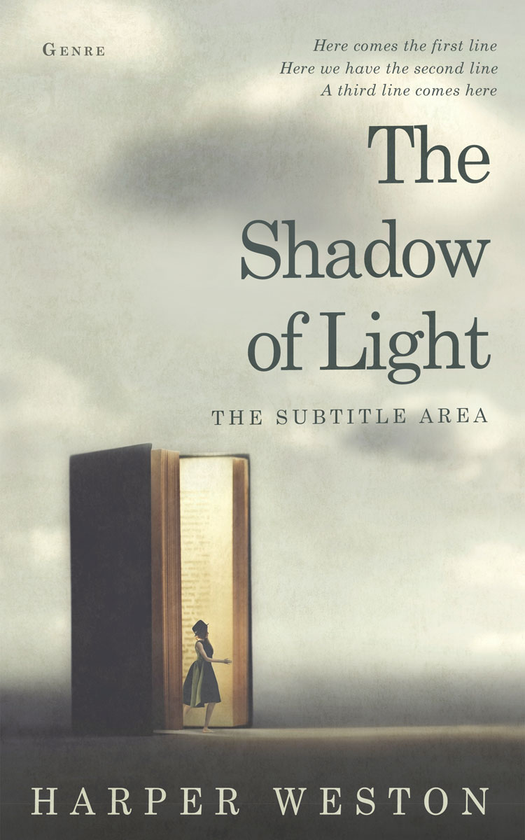 2D view of Premade Poetry Book Cover - Foggy Gray