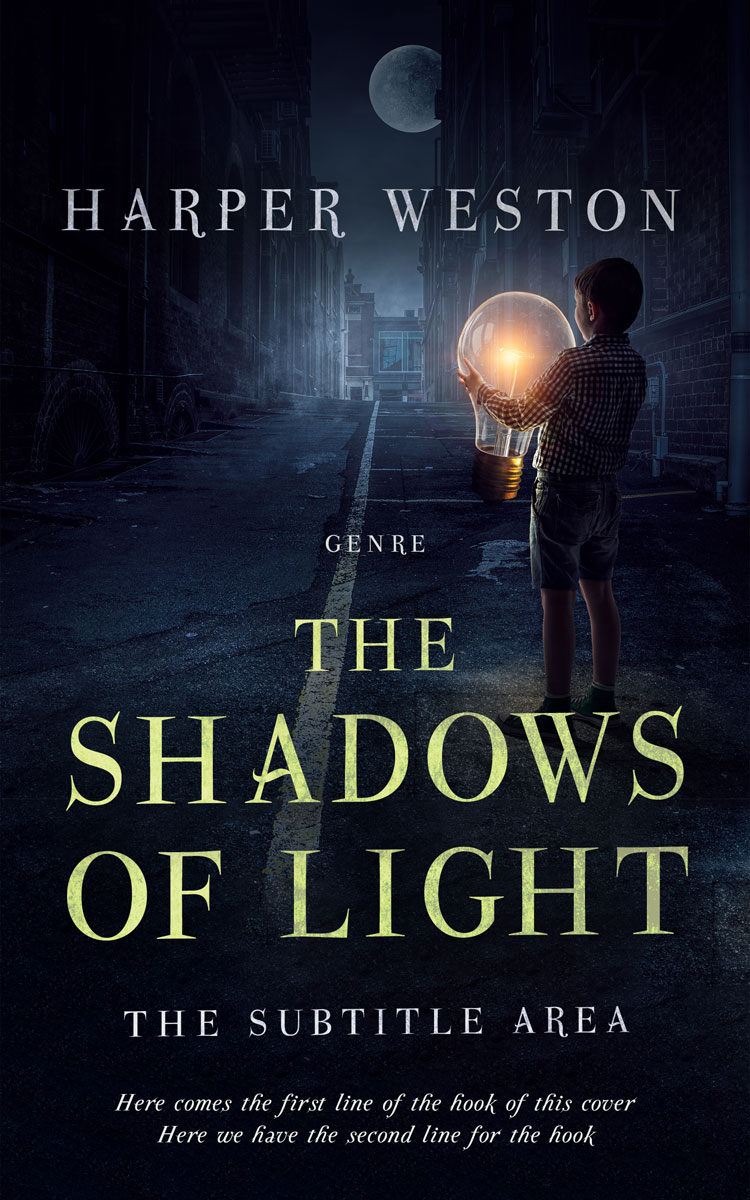 2D view of Ebony #23688 - Premade Action & Adventure Book Cover | BookCoverZone