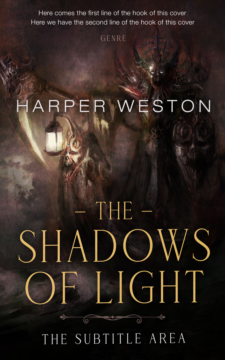 2D view of Premade Fantasy Book Cover - Cocoa Brown