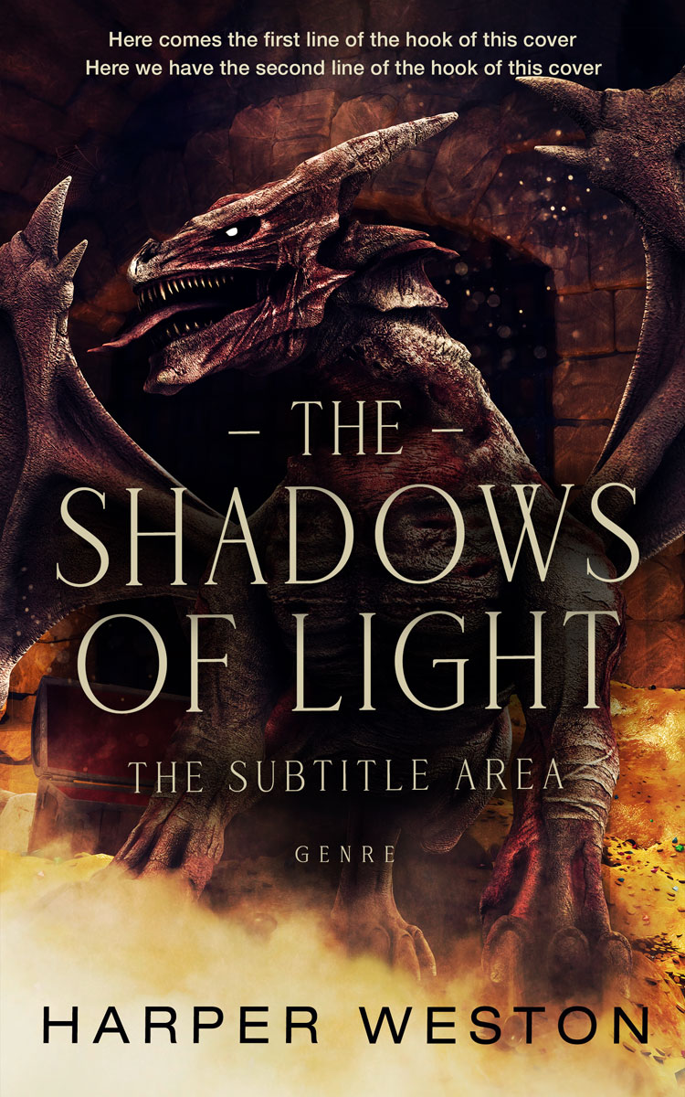 2D view of Tan #23729 - Premade Fantasy Book Cover