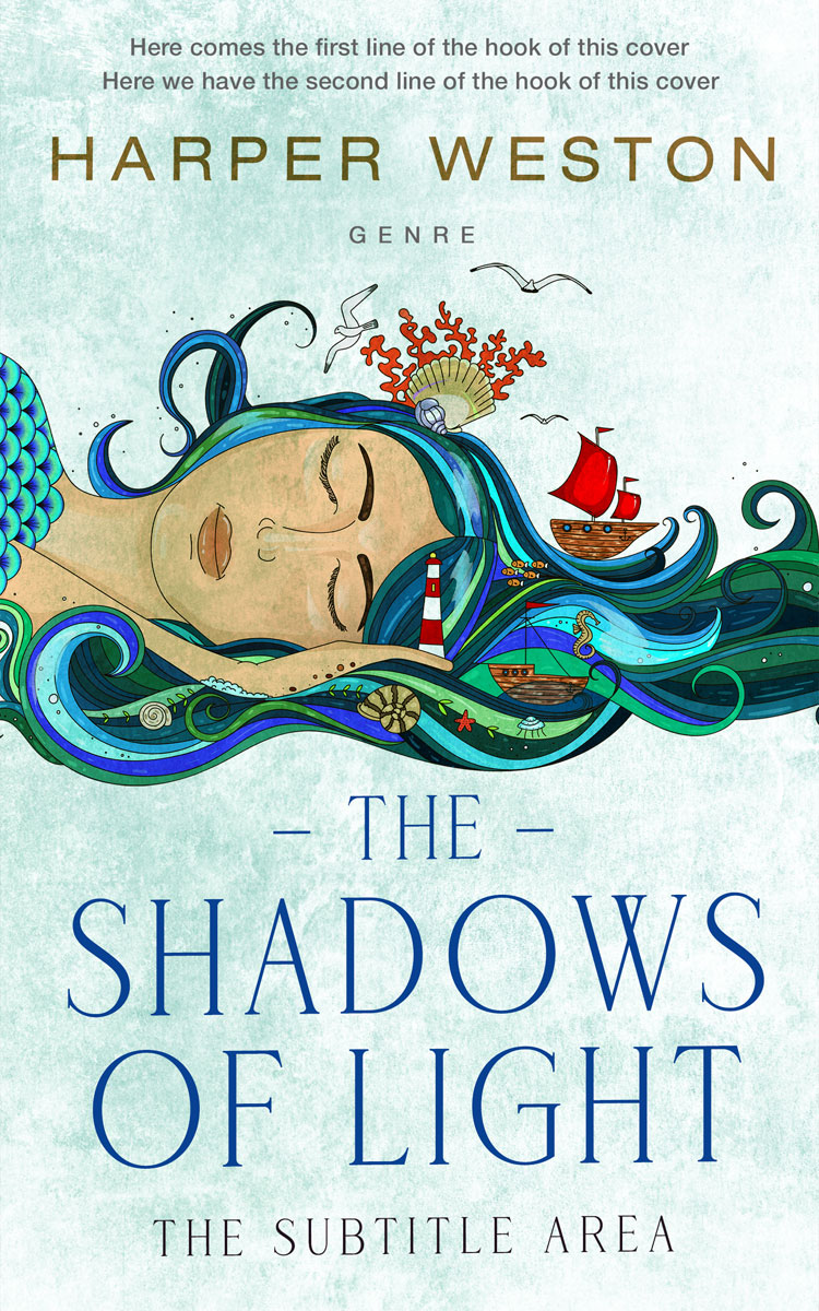 2D view of Premade Fantasy Book Cover - Harp