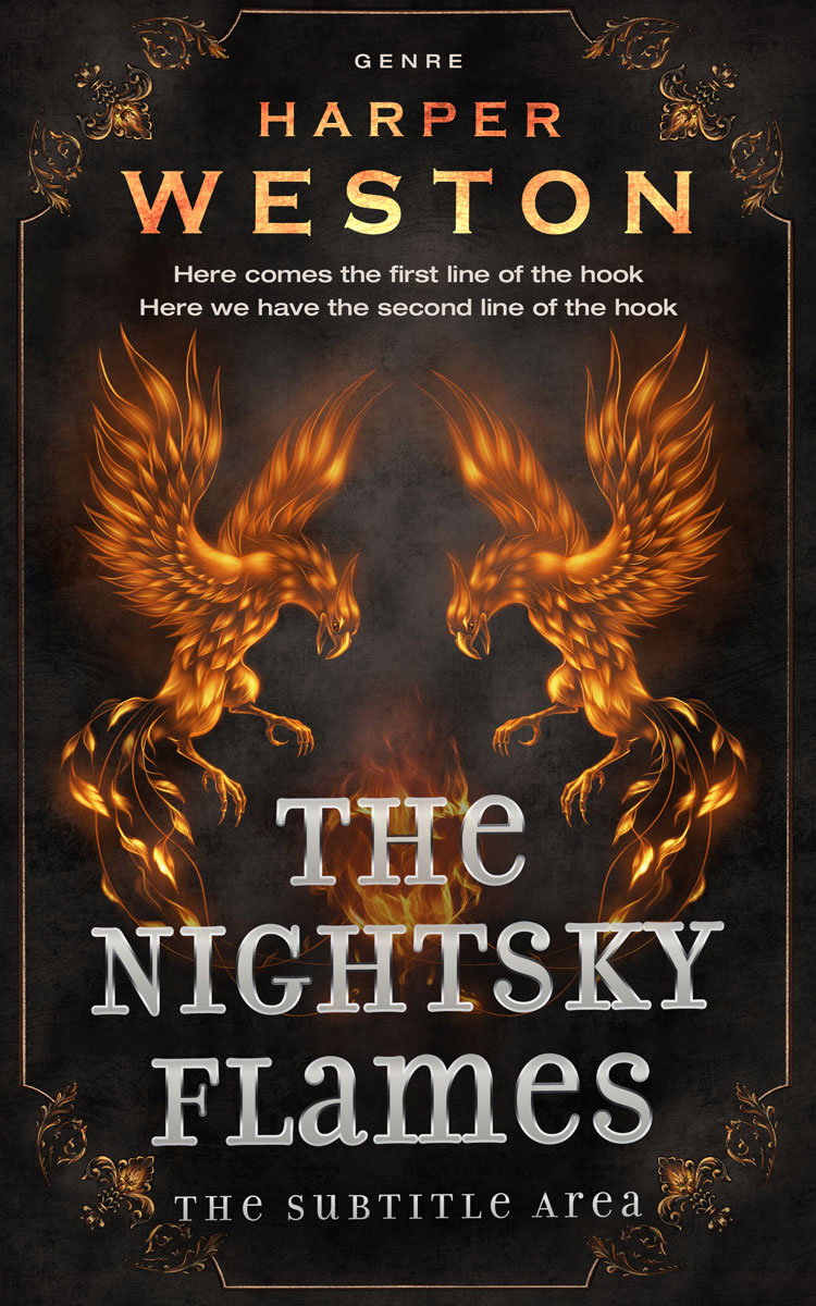 2D view of Premade Fantasy Book Cover - Zeus