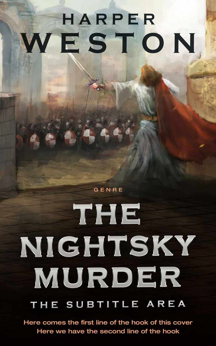 2D view of Ash #23802 - Premade Fantasy Book Cover