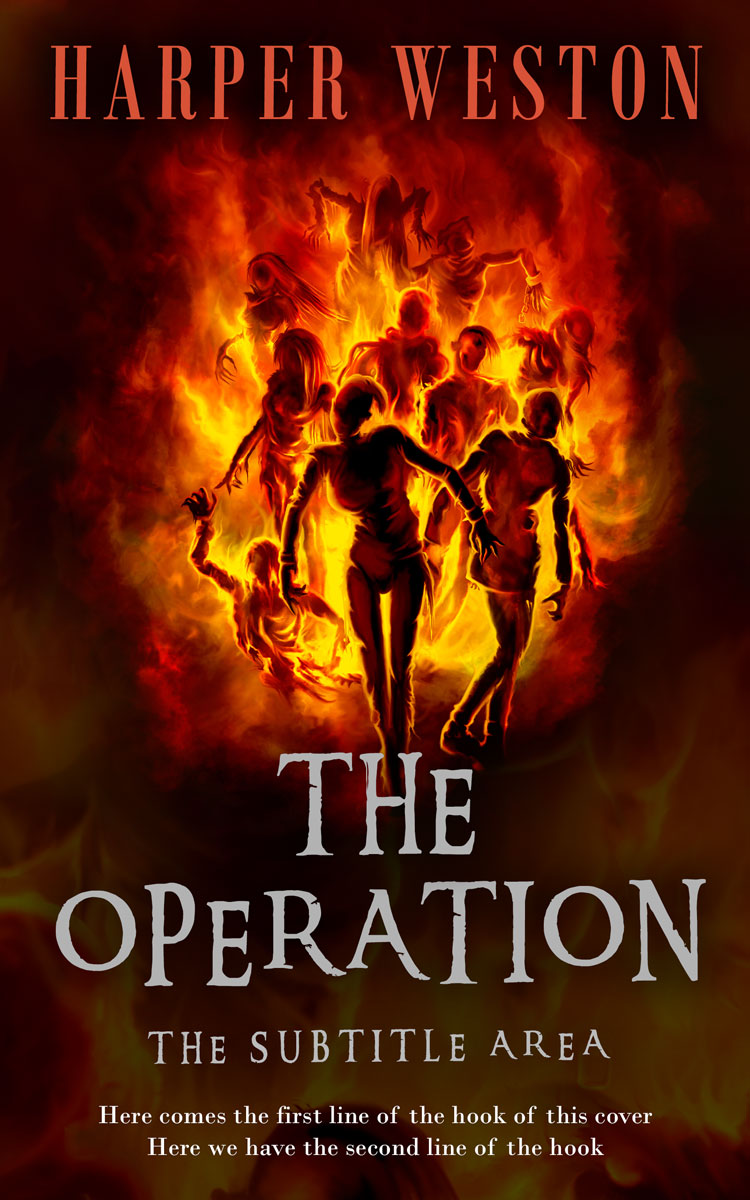 2D view of Hot Cinnamon #23830 - Premade Apocalyptica Book Cover