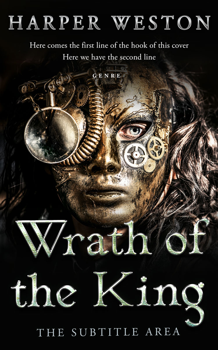 2D view of Premade Fantasy Book Cover - Bison Hide