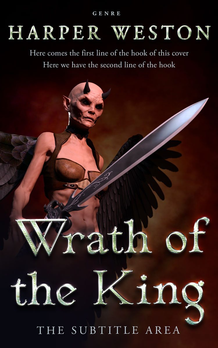 2D view of Premade Fantasy Book Cover - Coffee Bean