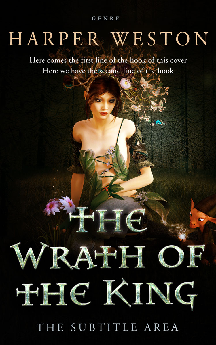 2D view of Premade Fantasy Book Cover - Marshland