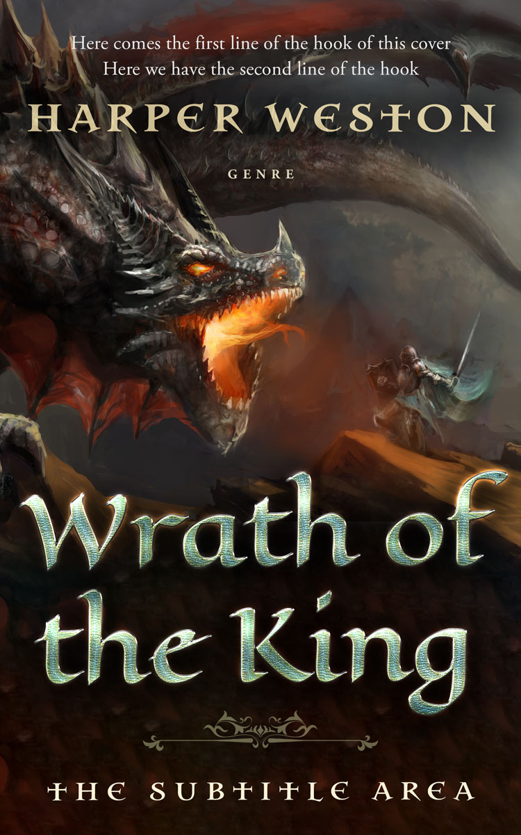 2D view of Premade Fantasy Book Cover - Cocoa Brown