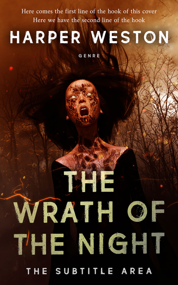 2D view of Twine #23895 - Premade Horror Book Cover | BookCoverZone