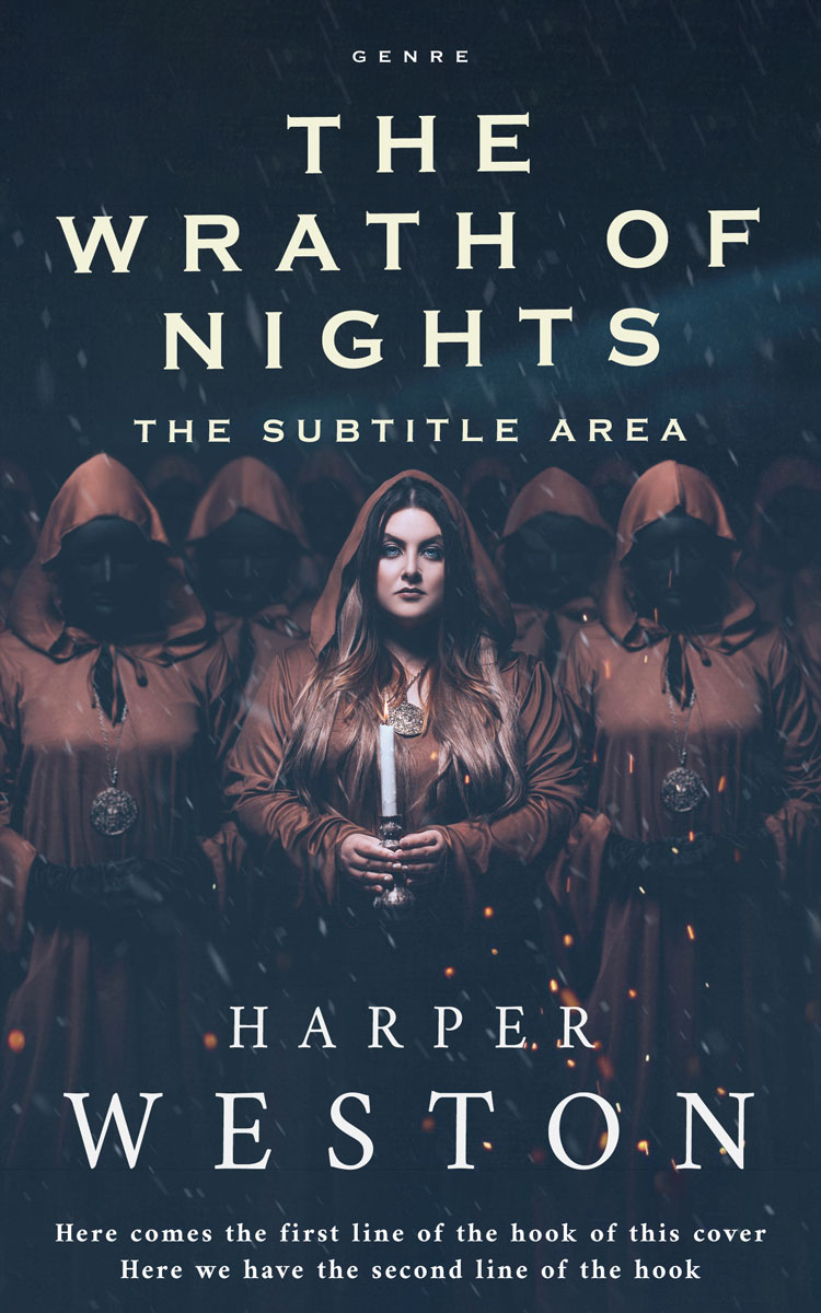 2D view of Premade Fantasy Book Cover - Ebony Clay