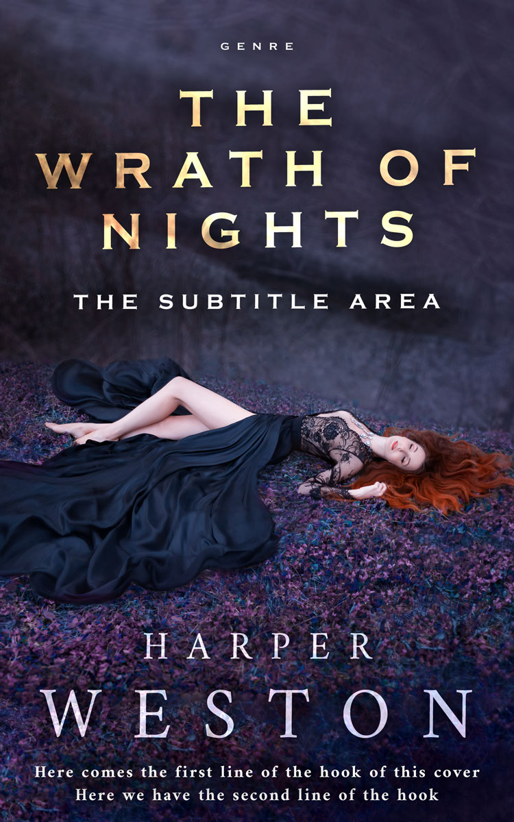 2D view of Steel Gray #23925 - Premade Fantasy Book Cover