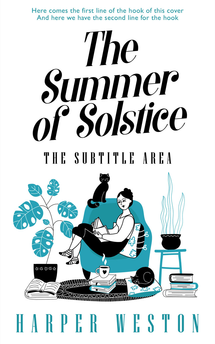 2D view of Eastern Blue #23967 - Premade Chick Lit Book Cover