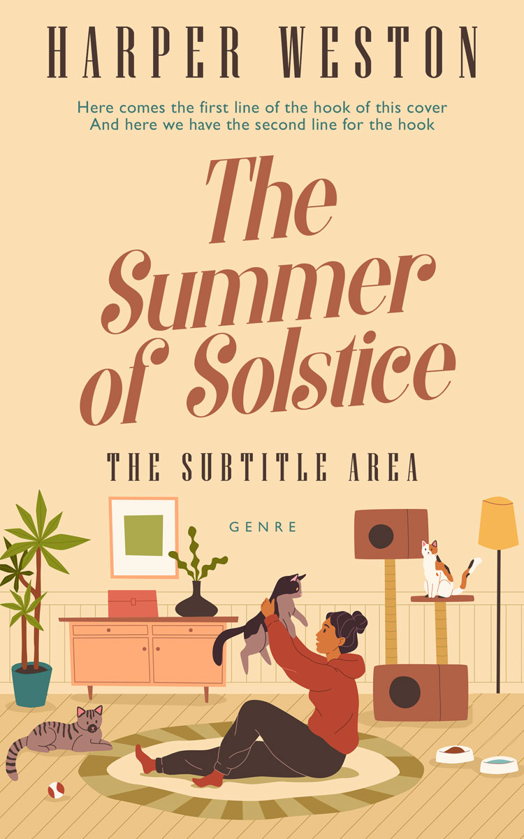 2D view of Peach Yellow #23969 - Premade Chick Lit Book Cover