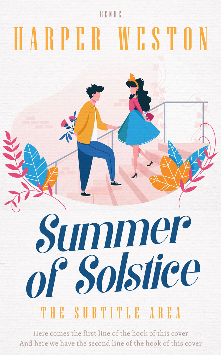 2D view of Soft Peach #23993 - Premade Romance Book Cover