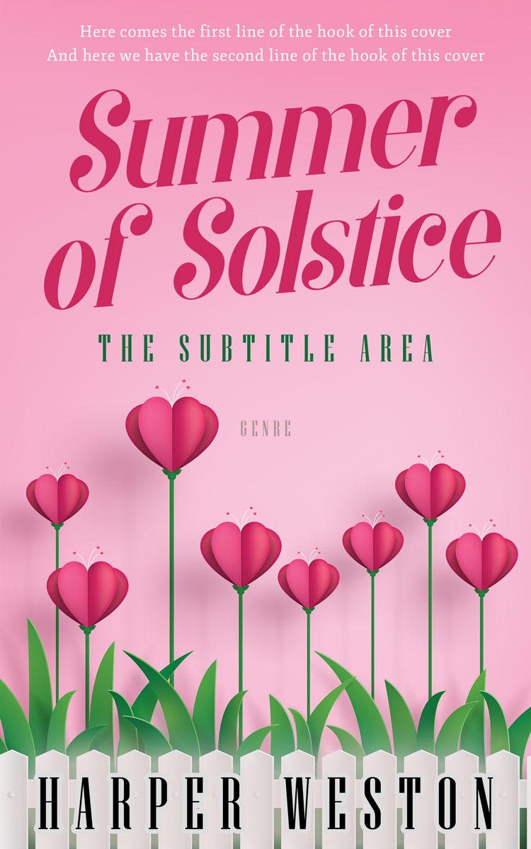 2D view of Premade Abstract Book Cover - Kobi