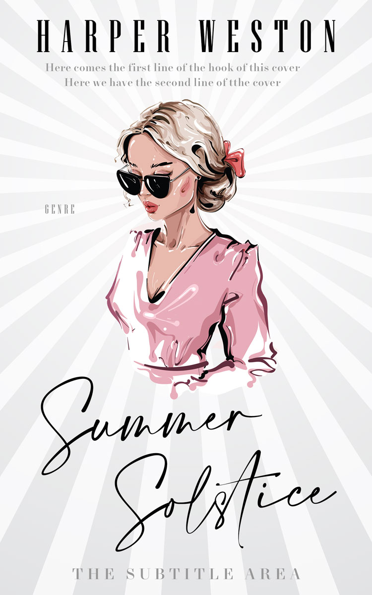 2D view of Premade Abstract Book Cover - Ebb