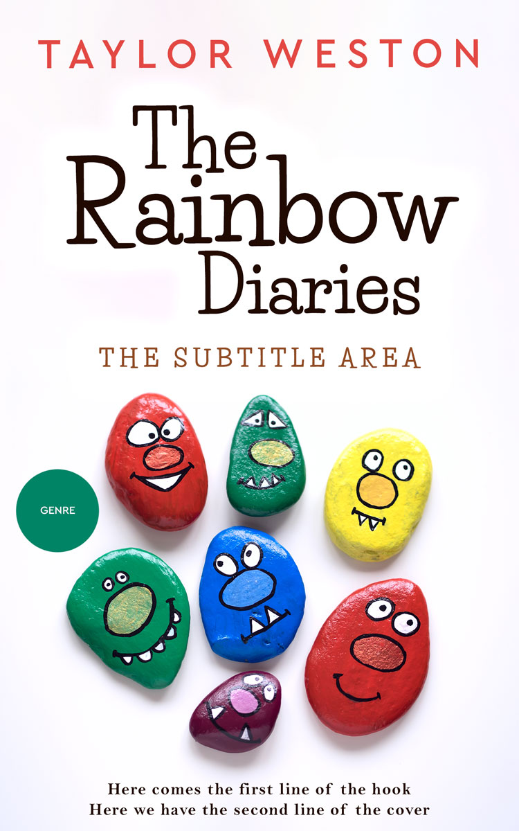 2D view of Premade Abstract Book Cover - Bon Jour