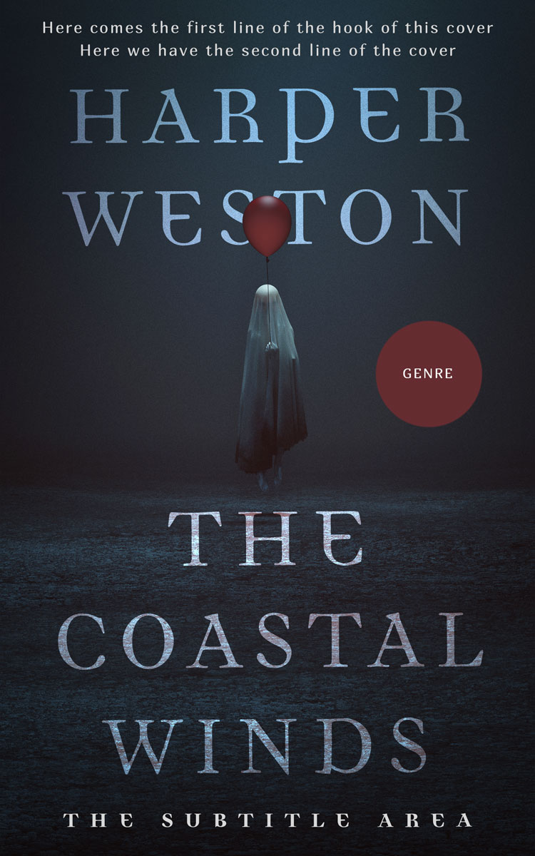 2D view of Shark #24088 - Premade Horror Book Cover