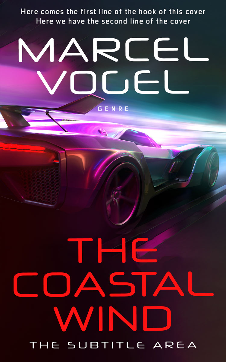 2D view of Premade Action & Adventure Book Cover - Cocoa Brown