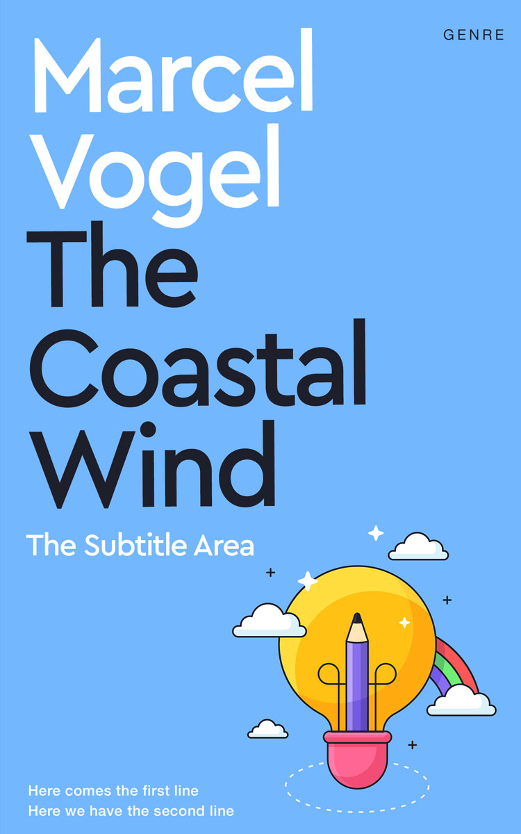 2D view of Premade Self-Improvement & Self-Help Book Cover - Malibu