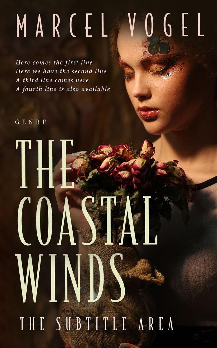 2D view of Premade Romance Book Cover - Coffee Bean