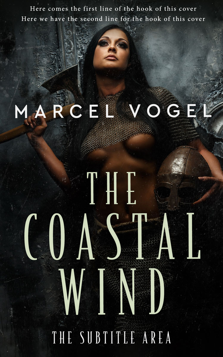 2D view of Premade Fantasy Book Cover - Cod Gray