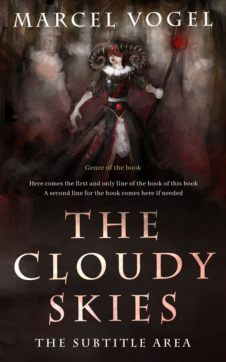 2D view of Premade Fantasy Book Cover - Cocoa Brown