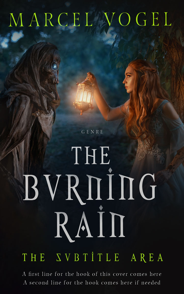 2D view of Premade Fantasy Book Cover - Woodsmoke