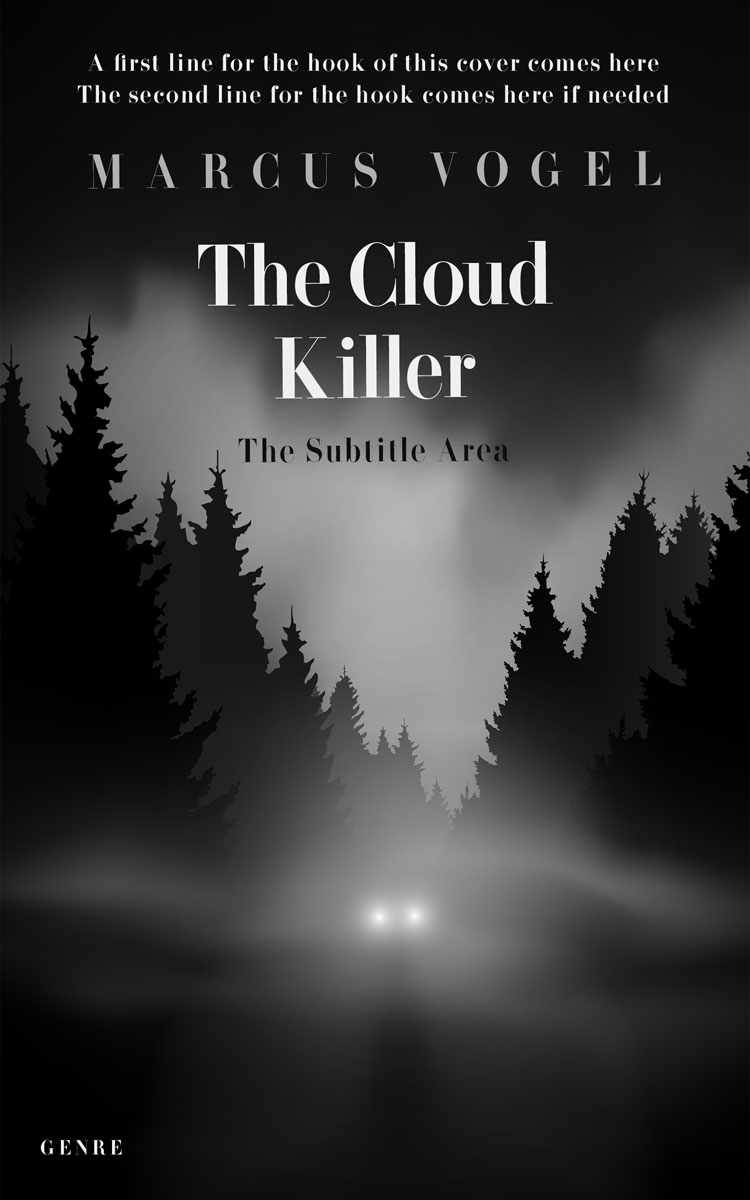 2D view of Premade Mystery & Thriller & Suspense Book Cover - Cod Gray