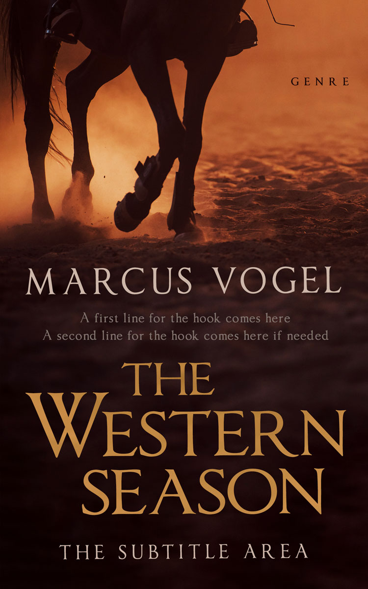 2D view of Premade Western Book Cover - Copper