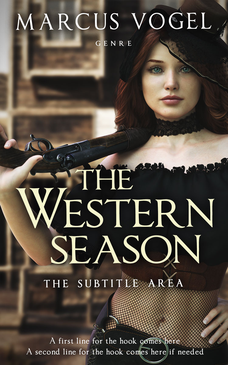 2D view of Zeus #24618 - Premade Western Book Cover