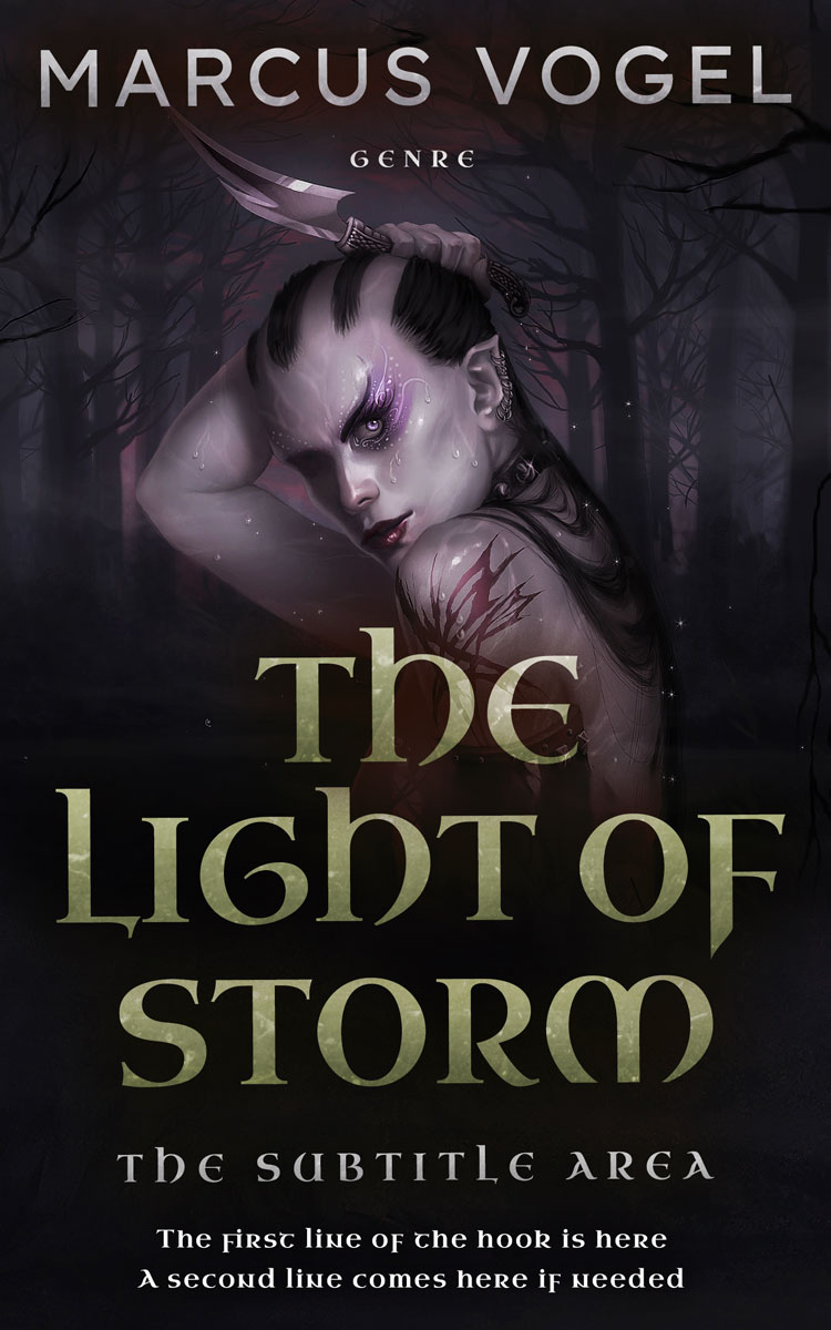 2D view of Thunder #24647 - Premade Erotica Book Cover