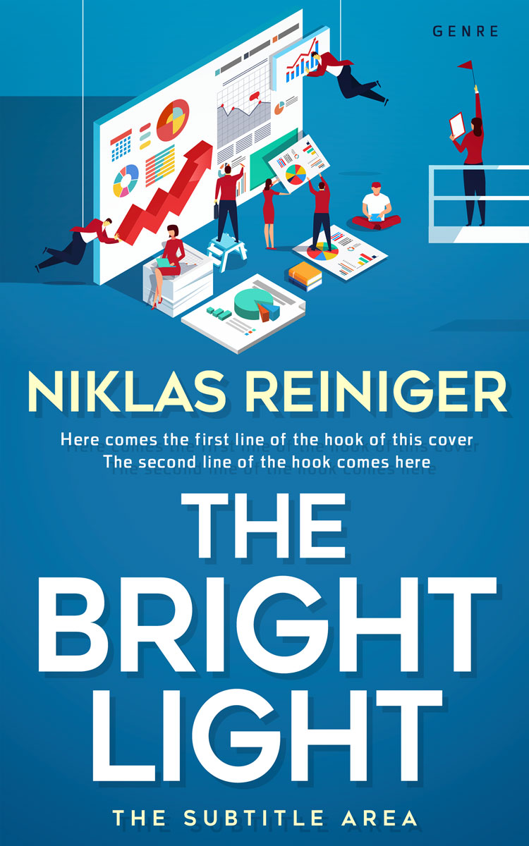 2D view of Premade Business Book Cover - Blue Chill