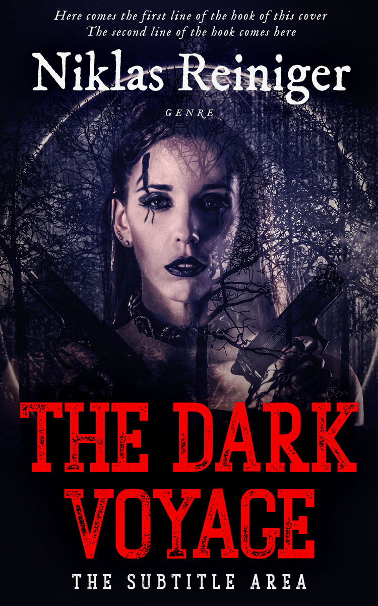 2D view of Ebony #24951 - Premade Fantasy Book Cover