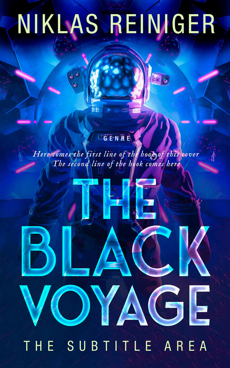 2D view of Premade Science Fiction Book Cover - Downriver