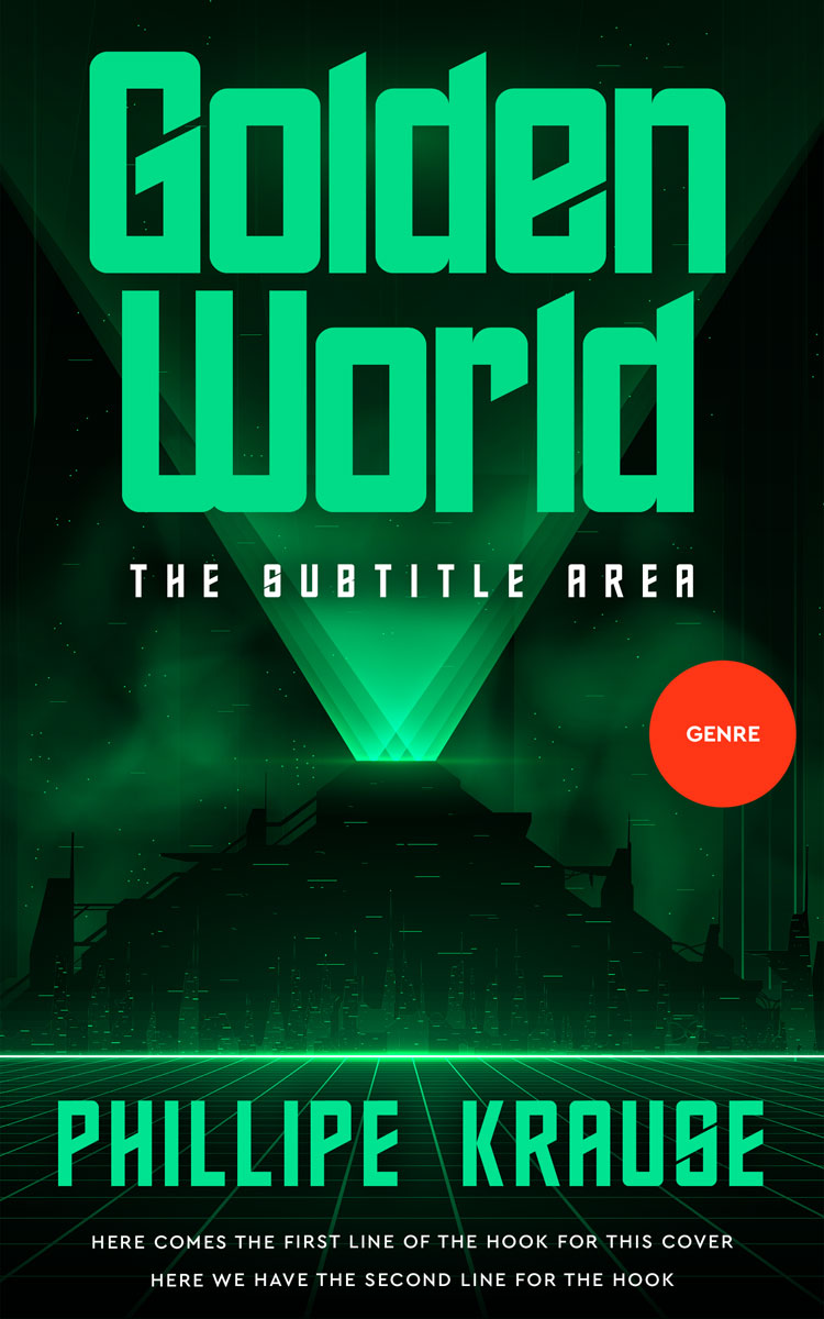 2D view of Bottle Green #25114 - Premade Science Fiction Book Cover